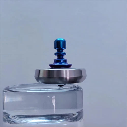 Titanium + Stainless Steel Spinning Top Desktop Fidget Toy Gyroscope Gyro EDC 07FC0E-D4 - KOEEK