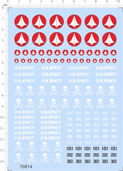 Detail Up 1/100 Scale VF-1 U.N.SPACY Macross Spacecraft Model Water Slide Decal 07FC0E-D4 - KOEEK