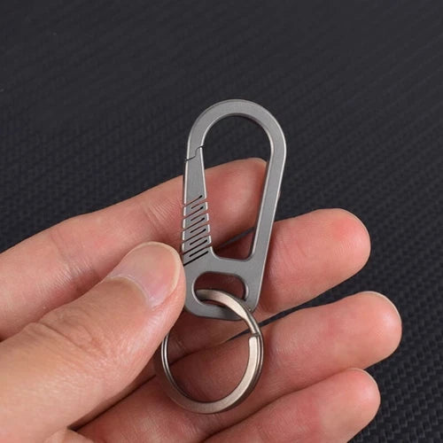 TC4 Titanium Alloy Keychain Backpack Hanging Buckle EDC Outdoor Key Carabiner 07FC0E-D4 - KOEEK