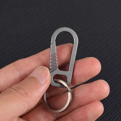 TC4 Titanium Alloy Keychain Backpack Hanging Buckle EDC Outdoor Key Carabiner 07FC0E-D4 - KOEEK