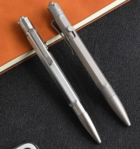 EDC Titanium Pocket Ball Pen Office Signature Writing Pen Student Stationery 07FC0E-D4 - KOEEK
