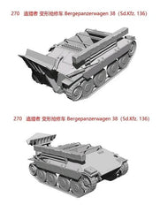 3D Printed 1/72 German Bergepanzerwagen 38 (Sd.Kfz.136) tank Unpainted- 07FC0E-D4 - KOEEK