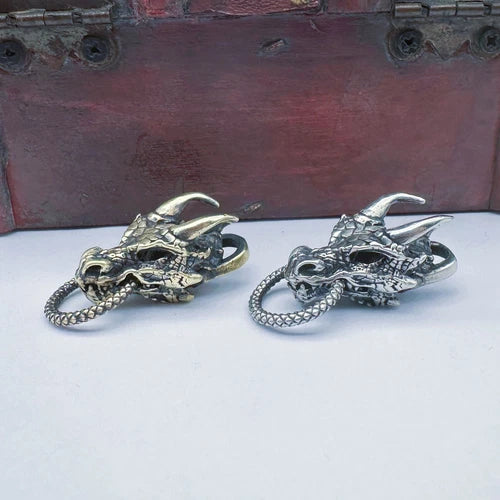 Dragon Brass Bead Parachute Cord Knife Lanyard Pendant EDC DIY Accessories 07FC0E-D4 - KOEEK