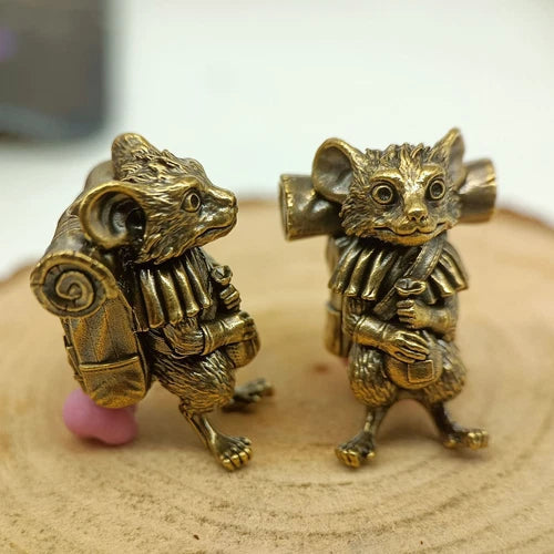 Treasure Hunt Mouse Brass Bead Parachute Cord Knife Lanyard Pendant Accessories 07FC0E-D4 - KOEEK
