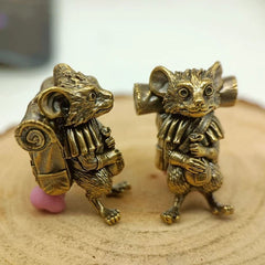 Treasure Hunt Mouse Brass Bead Parachute Cord Knife Lanyard Pendant Accessories 07FC0E-D4 - KOEEK