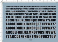 Black 3-8mm WWII Military A-Z Uppercase FONTS 11-1 Markings Water Slide Decal 07FC0E-D4 - KOEEK