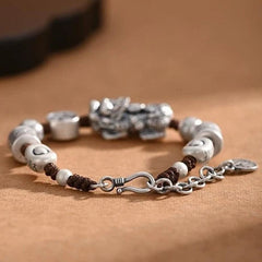 Pixiu Bracelet Men Women Wealth Charm Bracelet Feng Shui Beads Gift 07FC0E-D4 - KOEEK