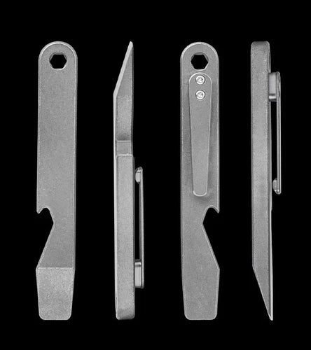 EDC Titanium Pocket Pry Bar Crowbar Bottle Opener Portable Outdoor Multi Tools 07FC0E-D4 - KOEEK