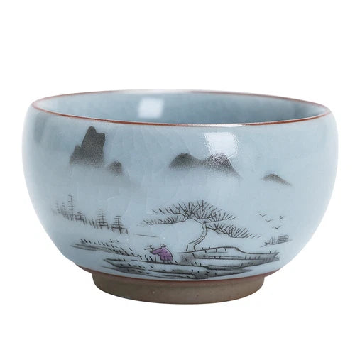 Master Cup Crackle Glaze Ruyao Craft Porcelain Tea Cup Chinese Kungfu Cup 95ml 07FC0E-D4 - KOEEK