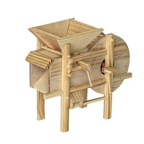 Wooden Hand Crank Farm Tool Model Harvest Theme Desk Decor Craft Ornament 07FC0E-D4 - KOEEK