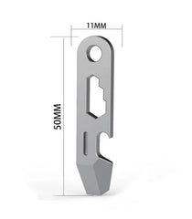 Hot Mini Titanium Alloy Keychain Pry Bar EDC Crowbar Opener Outdoor Multi Tools 07FC0E-D4 - KOEEK