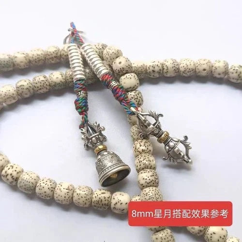 Tibetan Buddhist Mala Counter Vajra Bell Dorje DIY Bodhi Bead Bracelet Accessory 07FC0E-D4 - KOEEK