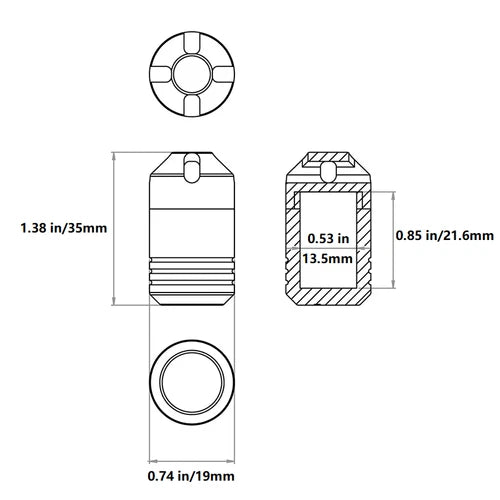 Titanium Waterproof Pill Case Box Organizer Container Portable Keychain Pendant 07FC0E-D4 - KOEEK