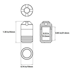 Titanium Waterproof Pill Case Box Organizer Container Portable Keychain Pendant 07FC0E-D4 - KOEEK