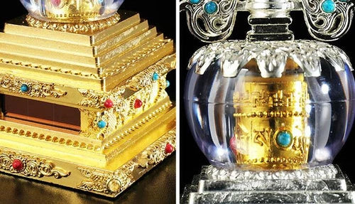 14.5cm Copper Ancient Buddhist Stupa Buddha Tower Decor  Home Design 07FC0E-D4 - KOEEK