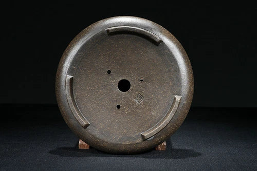 Bronze Round Yixing Zisha Shohin Bonsai Pot 15x15x4cm China 07FC0E-D4 - KOEEK