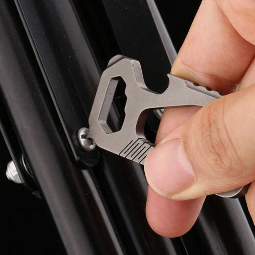 Titanium Alloy Carabiner Key Chain Clip Snap Hook Buckle Key Ring Outdoor EDC 07FC0E-D4 - KOEEK