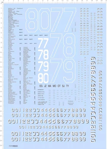 1/200 1/350 1/700 USS CVN-77 78 79 80 Hull Number Aircraft Carrier Water Decal 07FC0E-D4 - KOEEK