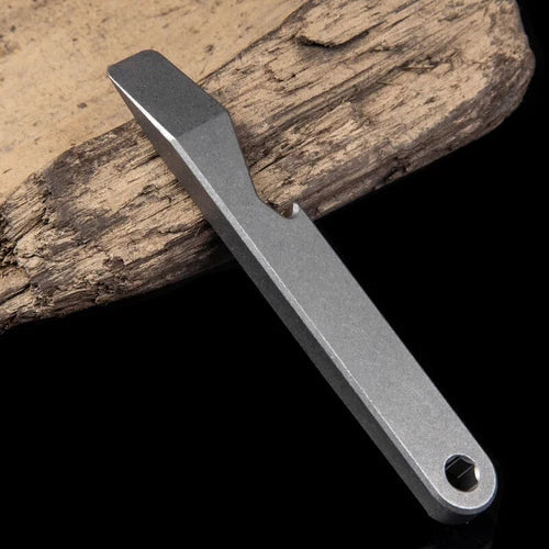 Titanium Alloy Pocket Pry Bar Crowbar Opener Portable Outdoor EDC Multi Tool 07FC0E-D4 - KOEEK