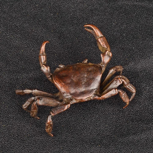Chinese Collectible Old Pure Copper Handwork Antique Crab Little Ornament Statue 07FC0E-D4 - KOEEK