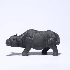 3" Chinese Yixing Zisha Tea Pet Handmade Boutique Ox Statue Home Decoration 07FC0E-D4 - KOEEK
