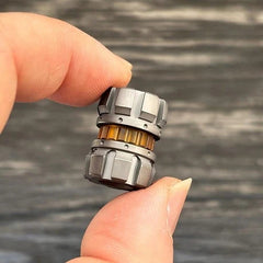 Titanium Damascus Zirconium Knife Lanyard Bead Paracord Pendant EDC Charm DIY 07FC0E-D4 - KOEEK