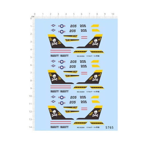 1/144 USN F-14 Tomcat VF-84 Jolly Rogers carrier-based fighter Water Slide Decal 07FC0E-D4 - KOEEK