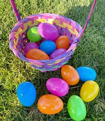 Plastic Bright Easter Egg Assortment 50 Pcs Perfect for Easter Egg Hunt/Surprise 07FC0E-D4 - KOEEK