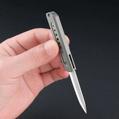 Titanium Alloy Pocket Folding Knife D2 Steel Blade Outdoor EDC Keychain Tool 07FC0E-D4 - KOEEK