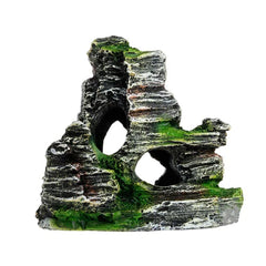Aquarium Ornament Rockery Hiding Mountain Cave Home Fish Tank Decor Resin RESIN - KOEEK