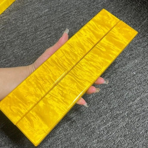 2pcs/Golden Nanmu Paperweight Pair 11-14.17in Solid Wood Calligraphy Decor 07FC0E-D4 - KOEEK