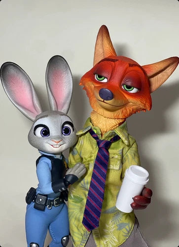 GONG X Zootopia Cartoon Action Figure Toy Gift Judy and Nick Wilde Set GONG - KOEEK