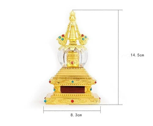 14.5cm Copper Ancient Buddhist Stupa Buddha Tower Decor  Home Design 07FC0E-D4 - KOEEK