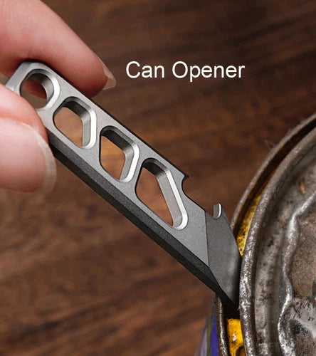 Titanium Alloy Multi EDC Tools Pry Bar Crowbar Bottle Opener Keychain Pendant 07FC0E-D4 - KOEEK