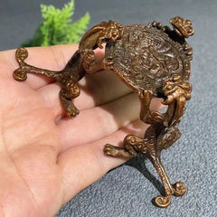 Chinese Vintage Pixiu Dragon Bronze Teapot Lid Rest Candlestick Ornament 07FC0E-D4 - KOEEK