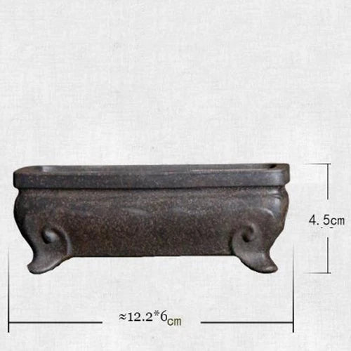 4.8" inch Purple Sand Bonsai Pot Mini Desktop Plant Succulent Flowerpot 07FC0E-D4 - KOEEK