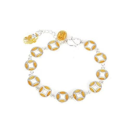 Wealth Pi Xiu Bracelet  Chinese Style Silver Plated Charm Bracelet 07FC0E-D4 - KOEEK