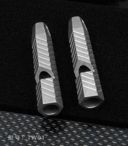 Hot Titanium Alloy Portable Keychain Treble Whistle Pendant Outdoor Survival EDC 07FC0E-D4 - KOEEK
