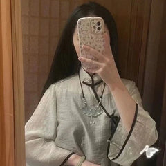 Chinese Style Lotus Pendant Necklace Elegant Hanfu Ancient Costume Accessory 07FC0E-D4 - KOEEK