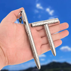 EDC Stainless Steel Pocket Ball Pen Ballpoint Pen Office Signature Outdoor Tool 07FC0E-D4 - KOEEK