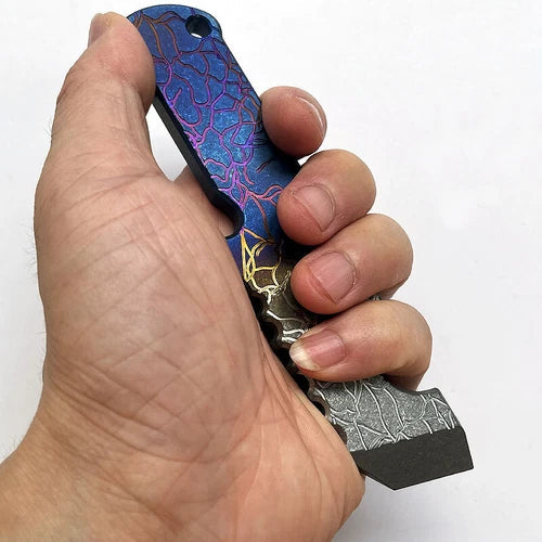 Hot Titanium Alloy Keychain Pry Bar Pendant Tool Crowbar Opener Outdoor Multi 07FC0E-D4 - KOEEK