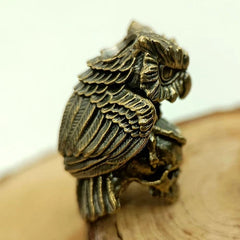 Owl & Skull Brass Bead Parachute Cord Knife Lanyard Pendant DIY Accessories 07FC0E-D4 - KOEEK