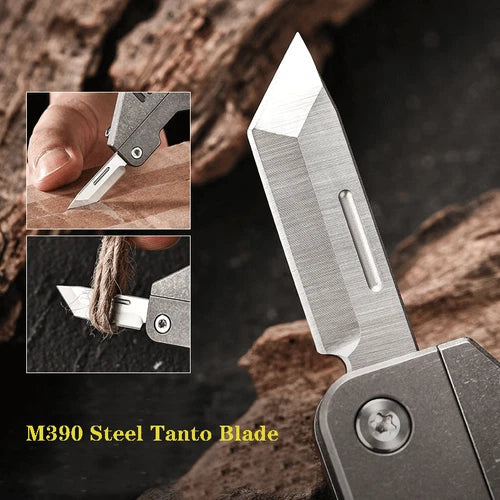 EDC Titanium Alloy Multi Tools Adjustable Wrench Pocket Folding Knife Keychain 07FC0E-D4 - KOEEK