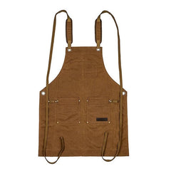 Men's Apron Thick Canvas Apron Carpenter Electrician Garden Work Dress Apron 07FC0E-D4 - KOEEK