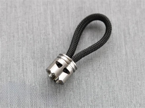 Titanium Knife Lanyard Bead Paracord Keychain Pendant Zip Pull EDC Accessories 07FC0E-D4 - KOEEK