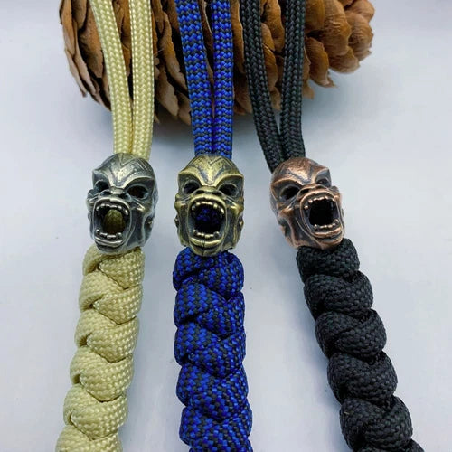 Man-Ape rass Bead Parachute Cord Knife Lanyard Pendant EDC DIY Accessories 07FC0E-D4 - KOEEK