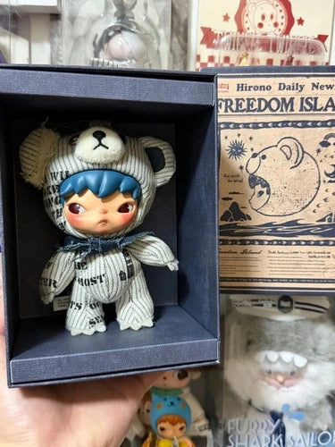 Authentic POP MART Hirono Freedom Island Plush Doll Pendant Toy 18cm Gift 07FC0E-D4 - KOEEK