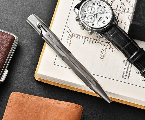 Titanium Bolt Action Ballpoint Pen EDC Pocket Pen Business Office Writing Gift 07FC0E-D4 - KOEEK