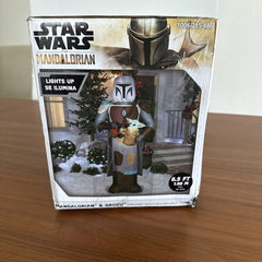 Star Wars Mandalorian and Grogu Baby Yoda Christmas Inflatable 6.5 FT Light Up 07FC0E-D4 - KOEEK