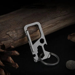 Outdoor Multi EDCTC4 Titanium Alloy Mechanic Keychain Carabiner Opener Portable 07FC0E-D4 - KOEEK
